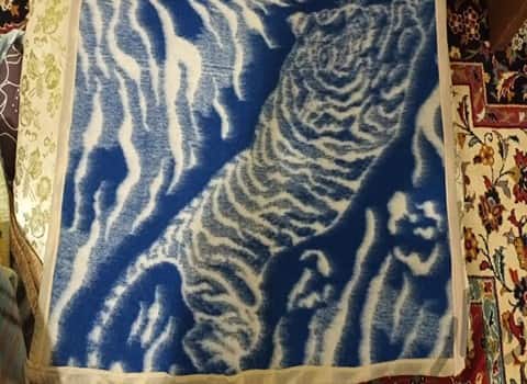 تصویر 3 از پتو پلنگی قدیمی با کیفیت بالا